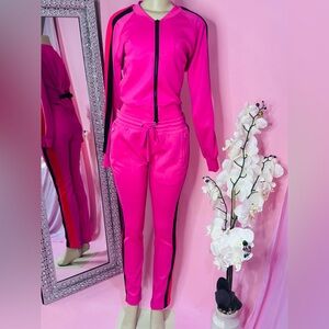 Stylish Pink Women's Winter Two Piece